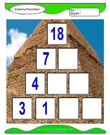Çıkarma Pramidi Çalışma Sayfaları